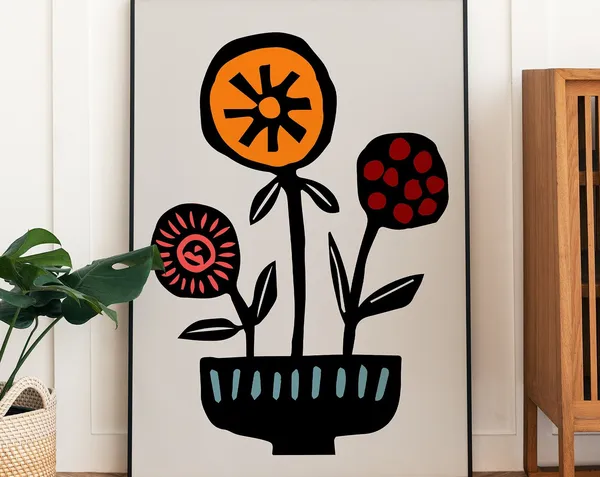 Botanical Colorful Vintage Travel Poster