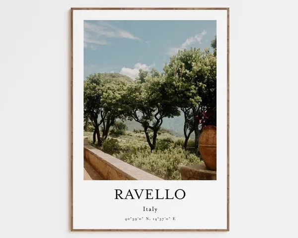 Ravello Italy Cityscape Travel Poster, City View