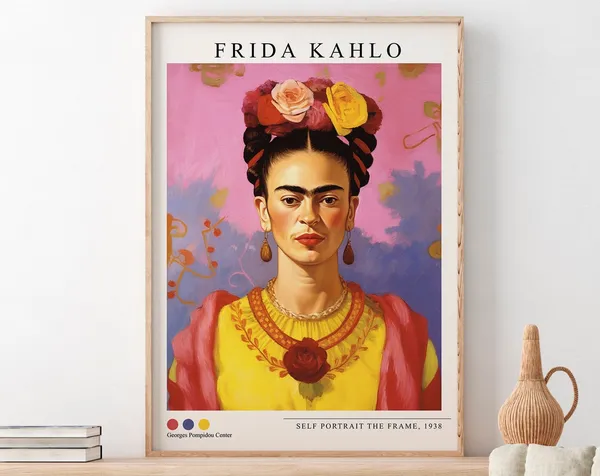 Frida Kahlo Portrait Painting, Feminist Poster