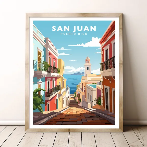 San Juan Puerto Rico Travel Poster, Latin America