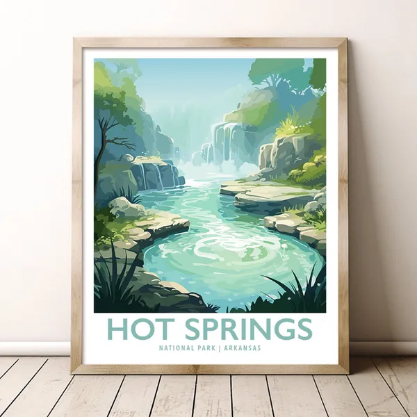 Hot Springs National Park Arkansas Travel Poster