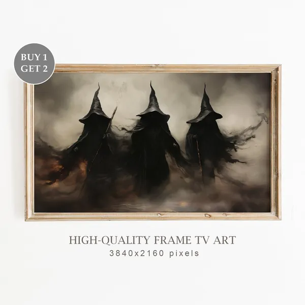 Frame Tv Halloween Witch Spooky For Tv Art Poster
