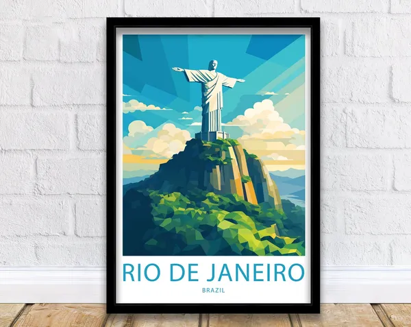 Rio De Janeiro Brazil Travel Poster Art Print