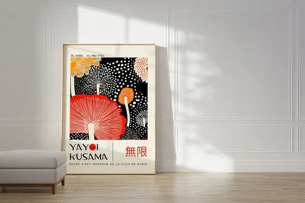 Yayoi Kusama Inspired Japanese Wall Art Print