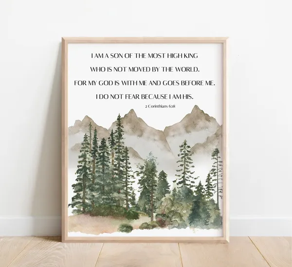 I Am A Son Of The King Scripture Art Print