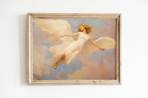 Vintage Angel Artwork, Angelcore Light Academia Print