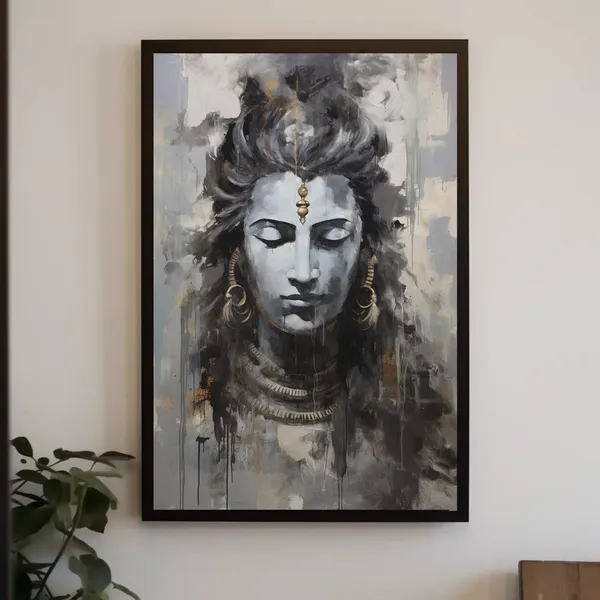 Shiva Hindu God Poster Print, Indian Wall Decor