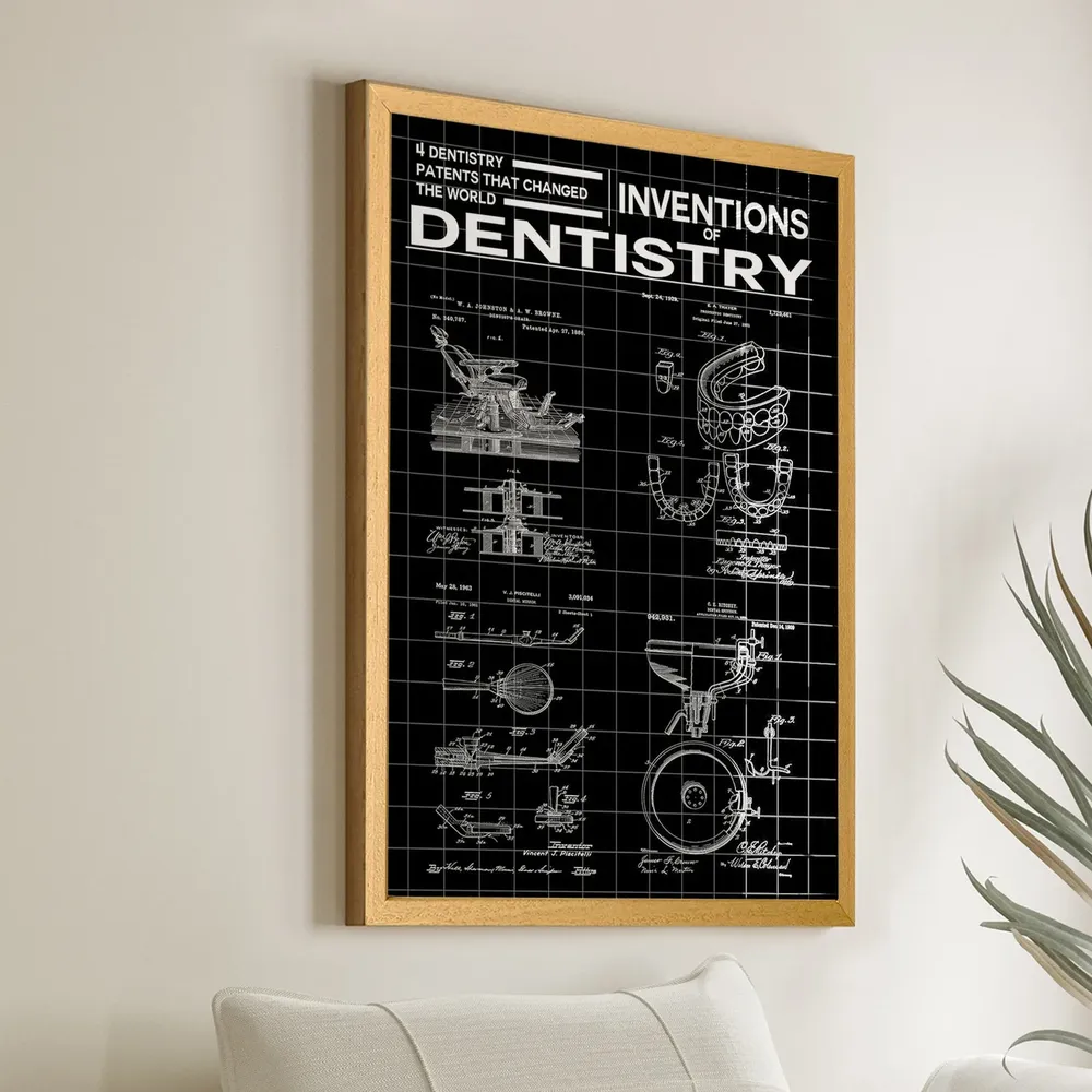 Dentistry Inventions Patent Poster, Dentist Decor - Image 2