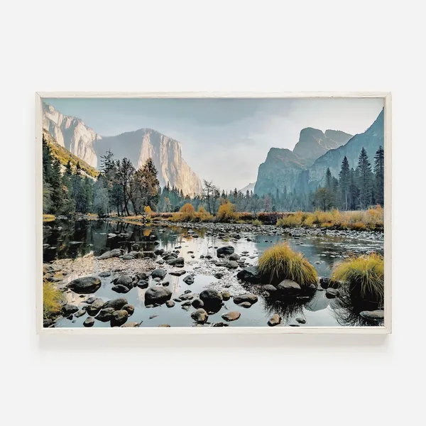 Mountain Creek Yosemite National Park Landscape Art Print