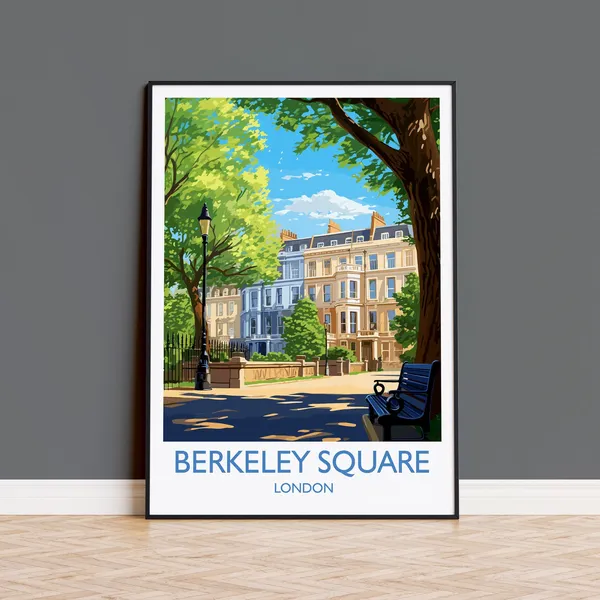 Berkeley Square London Travel Poster Art Print