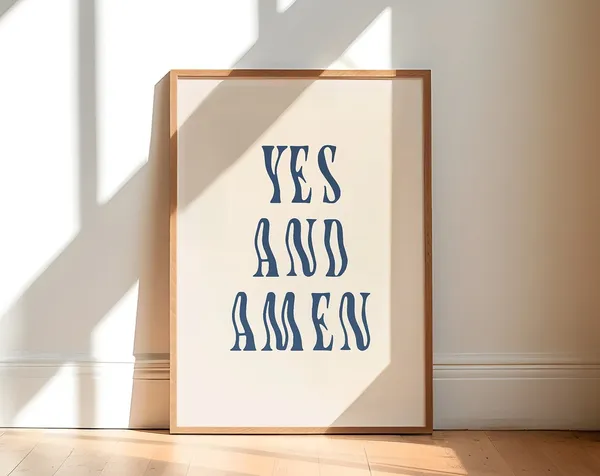 Yes And Amen Minimalist Christian Scripture Art Print