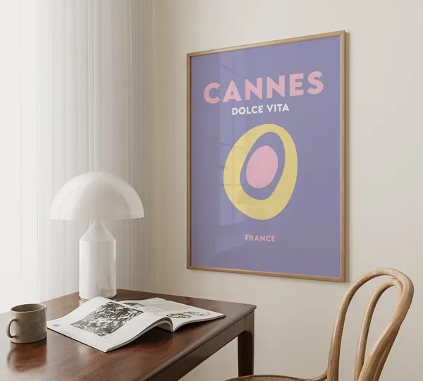 Cannes France Minimalist Travel Poster Print