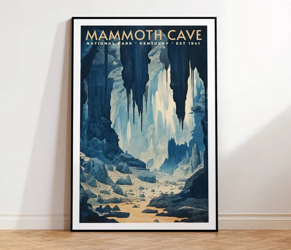 Mammoth Cave National Park Vintage Travel Poster