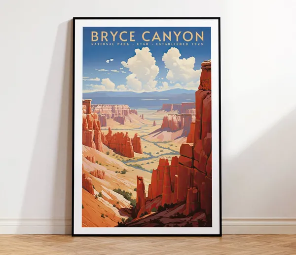 Bryce Canyon National Park Vintage Travel Poster