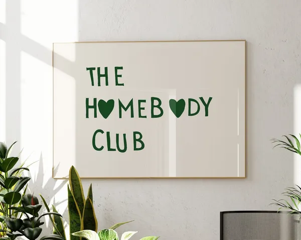 The Homebody Club Minimalist Heart Quote Art Print
