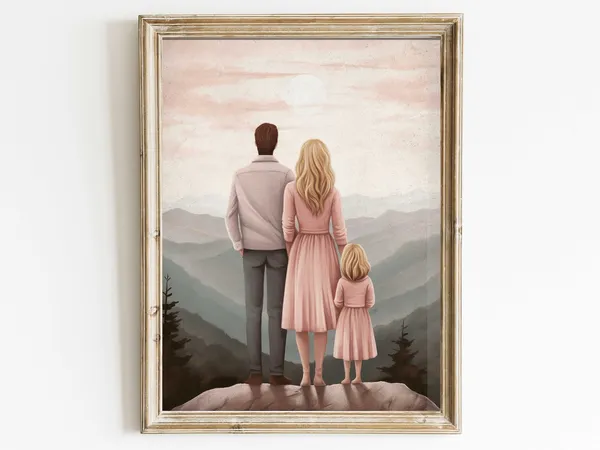 Family Bond Print, Rustic Nursery Decor