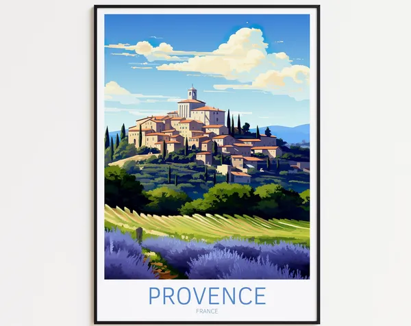 Provence Vintage Travel Poster, France Travel Poster