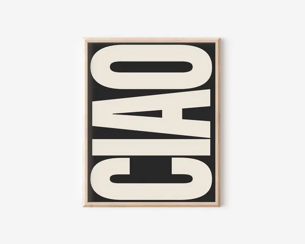 Ciao Typography Retro Poster Print