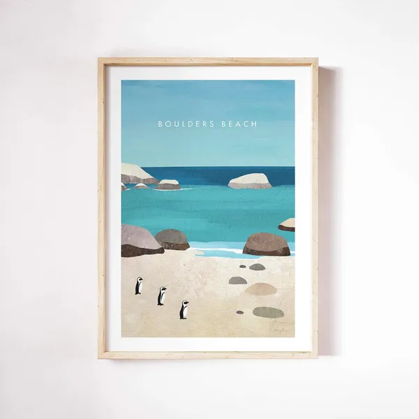 Boulders Beach Cape Town Print by Henry Rivers