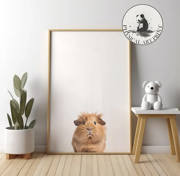 Guinea Pig Nursery Animal Illustration Art Print
