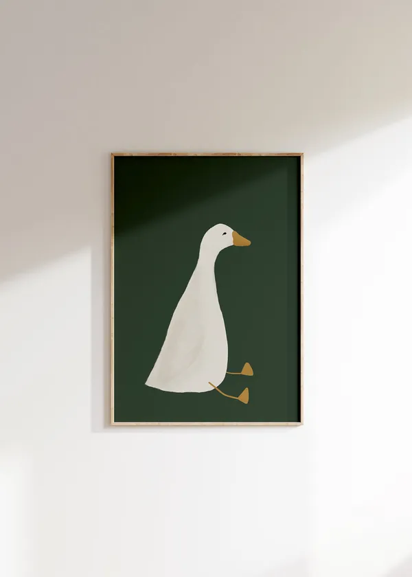 Silly Goose Cute Goose Poster, Nursery Decor