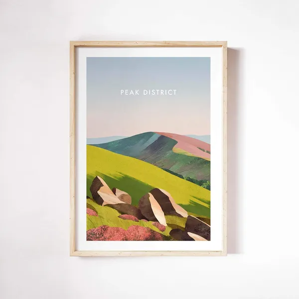 Peak District by Henry Rivers, Travel Poster