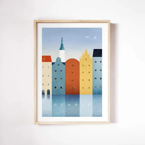 Gdansk Poland Print by Henry Rivers, Travel Poster