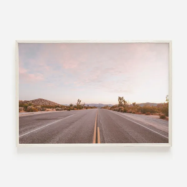 Joshua Tree Highway Desert Art Print, Arizona Landscape