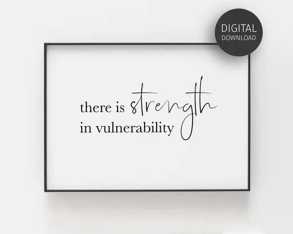 Vulnerability Quote Poster, Bedroom Decor Art Print