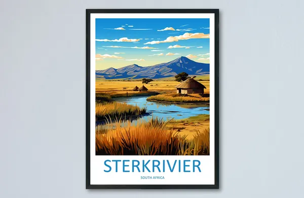 Sterkrivier Travel Poster, South Africa Wall Art
