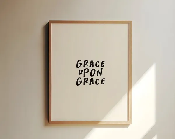Grace Upon Grace Minimalist Christian Art Print