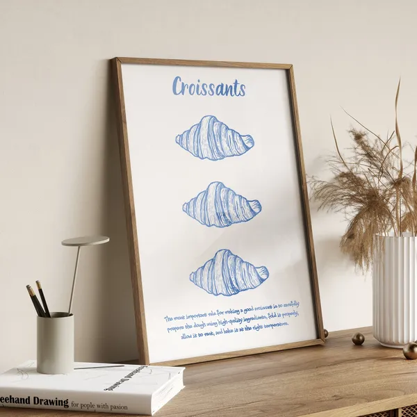 Croissants Kitchen Wall Art Art Print