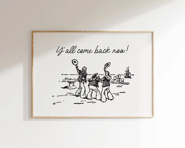Vintage Hospitality Thanks For Coming Art Print
