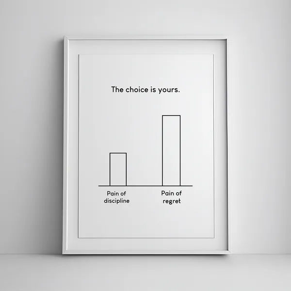 Discipline Inspirational Quote Art Print, Office Decor