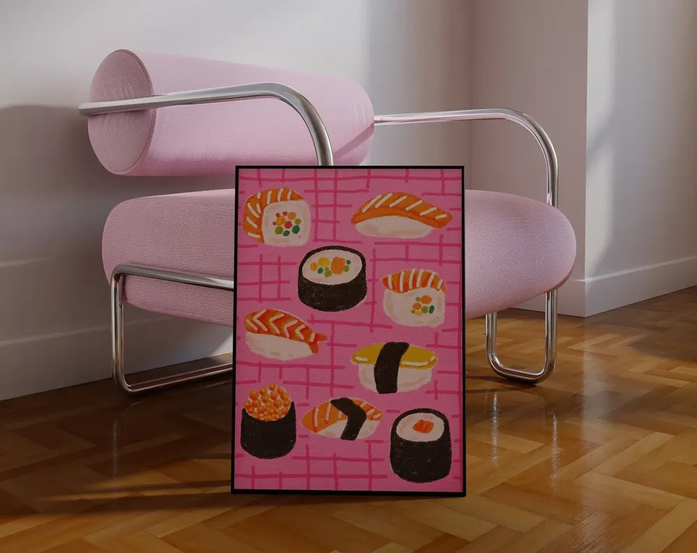 Colorful Sushi Japanese Food Art Print