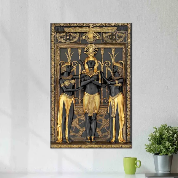 Ancient Egypt Black and Gold Modern Art Print