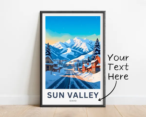 Personalized Sun Valley Travel Poster, Idaho Wall Art