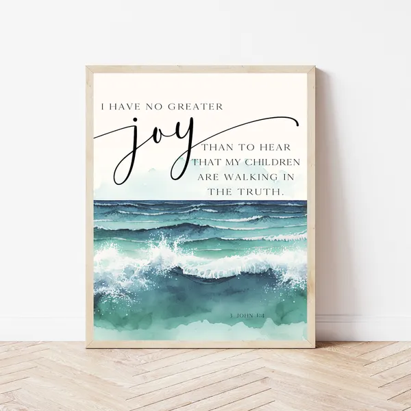 3 John 14 Bible Verse Nursery Art Print