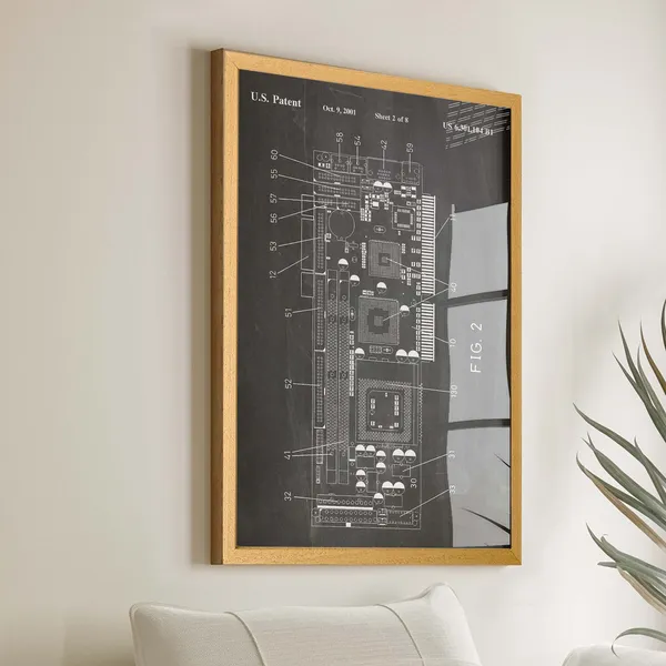 Graphics Card Patent Poster, Tech Office Wall Art Print
