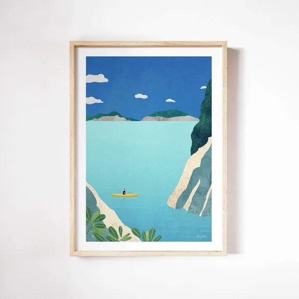 Ocean Kayak by Henry Rivers, Travel Poster