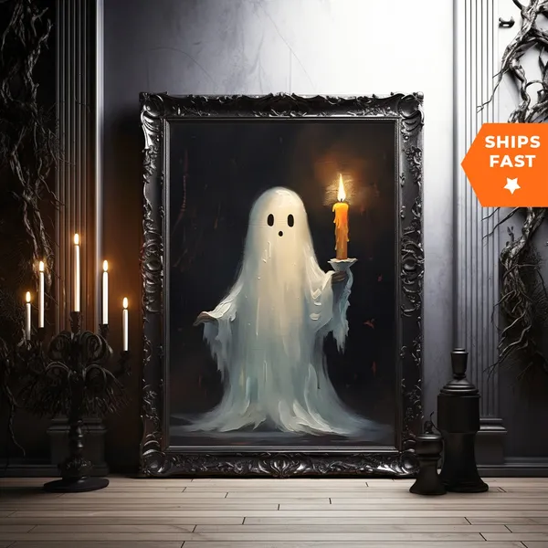 Ghost Holding - Traditional Travel Poster