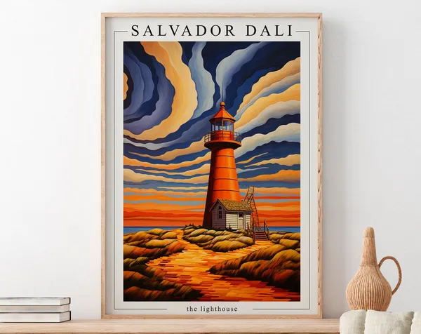 Salvador Dali Lighthouse Art Print, Surrealist Poster