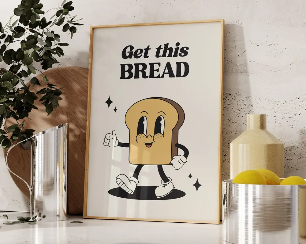 Get This Bread Trendy Kitchen Art Print - Image 3