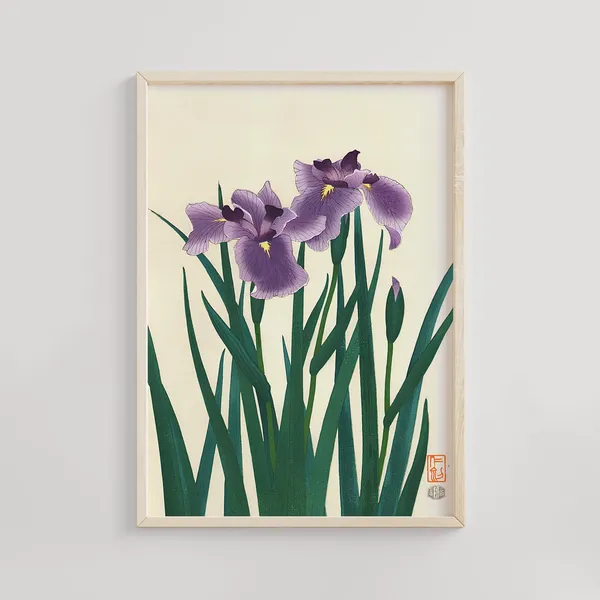Ito Nisaburo's Iris Ukiyo-e Art Print