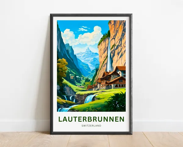 Lauterbrunnen Switzerland Gift Poster Print