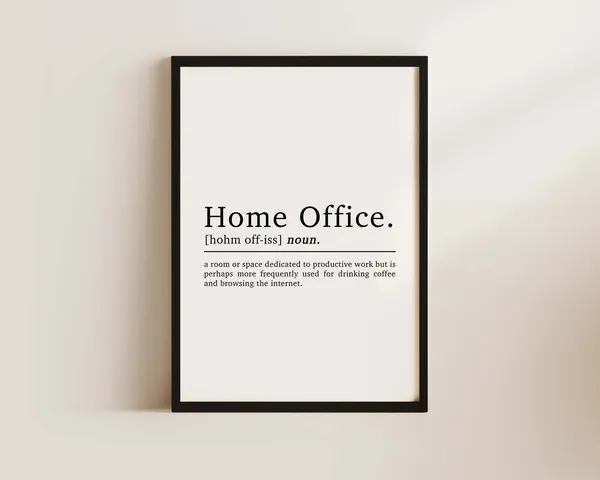 Home Office Definition Work From Home Poster