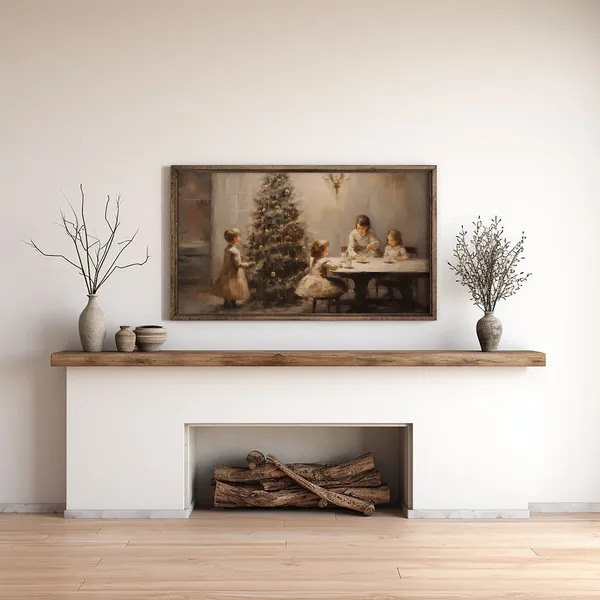 Christmas Silent Night Winter Home Decor Art Print