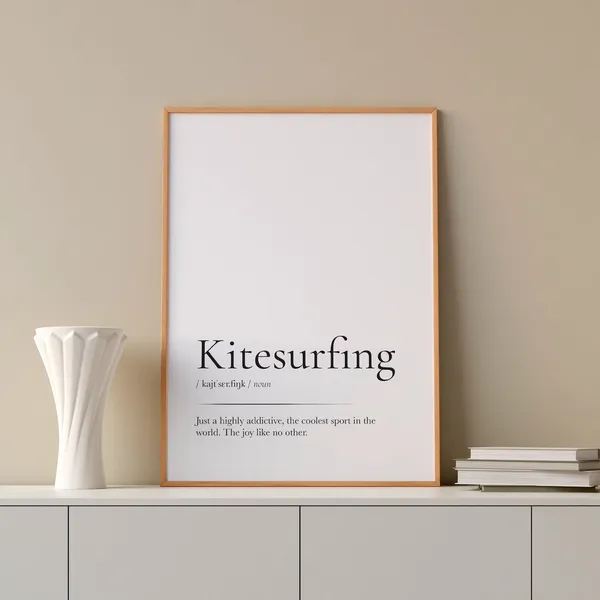 Kitesurfing Dictionary Definition Funny Poster