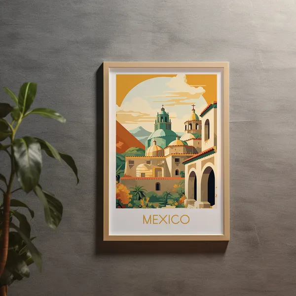 Mexico Travel Poster Art Print, World Culture