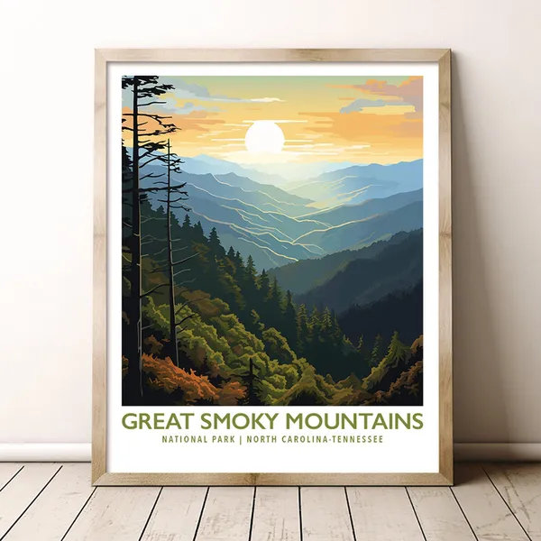 Great Smoky Mountains National Park Hiking Poster